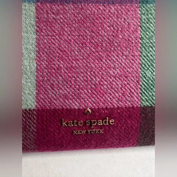Kate Spade Marti Wallet Crossbody Bag - Multicolor Plaid and Navy Leather (NWOT) - Picture 6 of 15